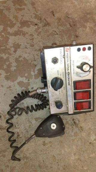 Vintage Federal Signal Pa - 1000 Siren Light Controller