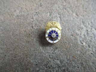 Vintage Teamsters I.  B.  T.  C.  S.  H.  Of A 10k Gold Diamond 40yr Pin