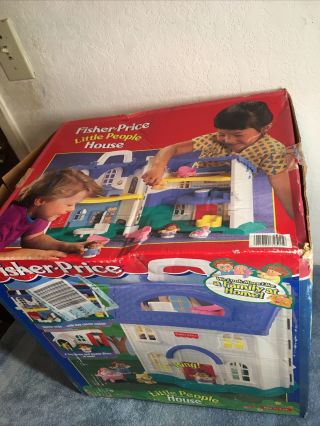 Fisher Price Vtg 1996 Play Family House Little People House 72511 (new/opened)