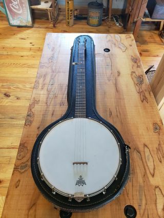 Vintage Concertone Five String Banjo W/case