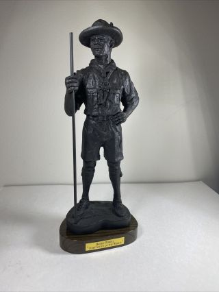 Rare Boy Scout Lord Robert Baden Powell Statue Chief Scout Of The World