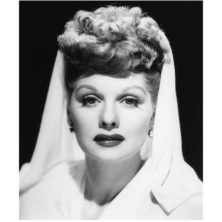 Lucille Ball Seated In Black And White 8 X 10 Inch Photo