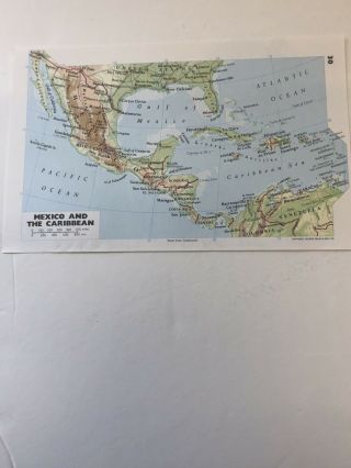 1994: Map Of Mexico And The Caribbean Print