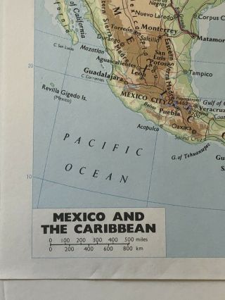 1994: Map Of Mexico And The Caribbean Print 2