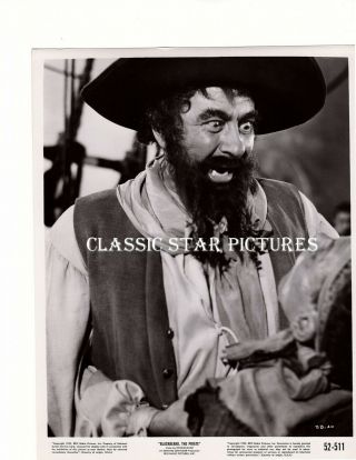 R131 Robert Newton Close Up Blackbeard,  The Pirate 1952 8 X10 Vintage Photograph