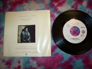PAUL SIMON Graceland 45 & Picture Sleeve 1986 Long/Short Promo EX Vinyl 2