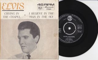 Elvis Presley - Crying In The Chapel - Aust 7 " 45 Vinyl Record W Pict Slv - 1965