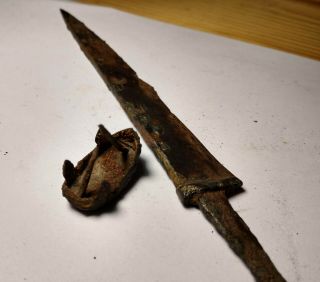 Viking Combat Knife With A Back.  Over 1000 Years Old.