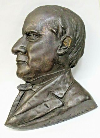 C.  1901 President Mckinley 5.  5 " By 6.  5 " Bronze Bust Plaque By North Shore Mfg.