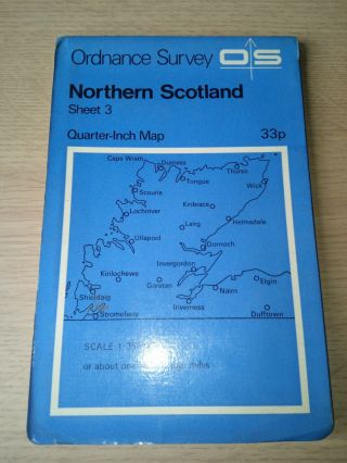 Ordnance Survey Quarter Inch Map No 3 Northern Scotland