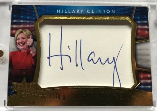 Decision 2016 Hillary Clinton Cut Signature Autograph Auto Series 2 - Red Dress