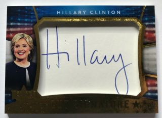 Decision 2016 Hillary Clinton Cut Signature Autograph Auto Series 2 Black Ver 2