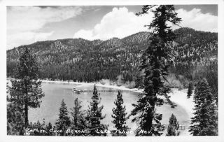 Rppc Lake Tahoe Nv Zephyr Cove Beach Nevada Vintage Real Photo Postcard Ca 1940s