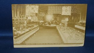 Vintage Black & White Photo Postcard Republic Co Fair Exhibit Kansas 1909