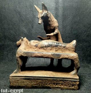 Rare Ancient Egyptian Antiques Statue Of God Anubis Lord Of Mummification1760 Bc