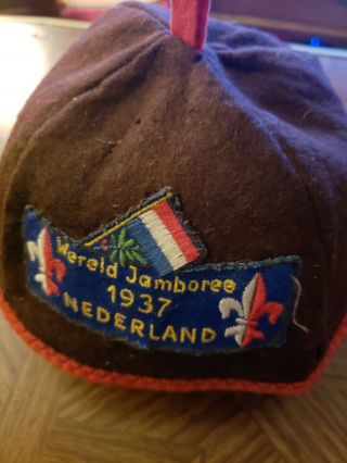 Vintage Boy Scout Hat World Jamboree 1937 With 4 Period Patches