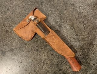 Vintage Plumb Hatchet Official Boy Scout Axe,  Knife,  And Leather Sheath
