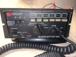 Vintage Federal Signal Interceptor PA400SS Light Control Box And PA System 2