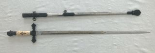 Knights Templar Fraternal/masonic Sword/scabbard By Mc Lilley Co. ,  Columbus,  Oh