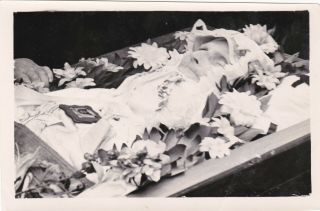 1950s Post Mortem Dead Granny Woman Icon Coffin Funeral Corpse Odd Russian Photo