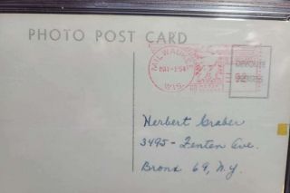 Eddie Mathews PSA DNA Hand Signed Vintage Photo Postcard Autograph 2