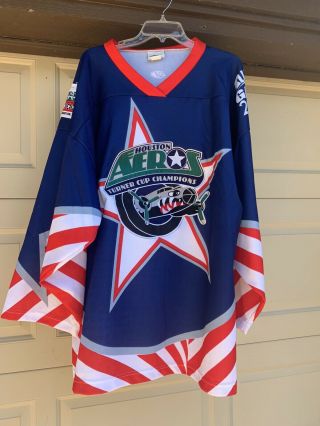 Vintage Houston Aeros 2000 Ihl Hockey All Star Game Jersey Turner Cup Xxl