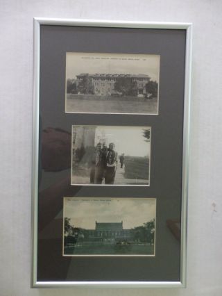 3 Framed Vintage Photo Postcards Of The University Of Maine Orono