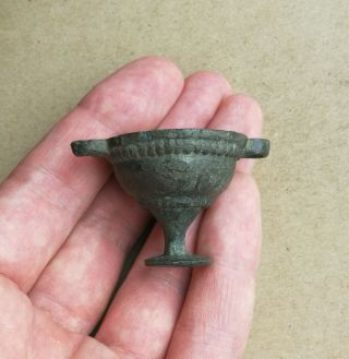 Unique Rare Ancient Scythian Bronze Censer For Rituals 1100 - 800 Bc