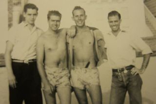 3 Vtg 1947 Photos Hot Young Men Swim Trunks Tight Jeans Shirtless Gay Int