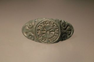 Ancient Fantastic Roman Bronze Legionary Ring 1st - 4th century AD 2