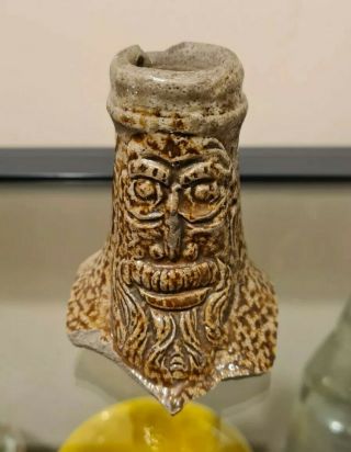 Antique 16th Or 17th C Stoneware Bellarmine Bartmann Face Jug Mudlark Find Piece