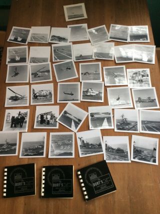 38 Vintage 50’s Snapshot Photos Us Navy Ship Decatur Airplanes Helicopters
