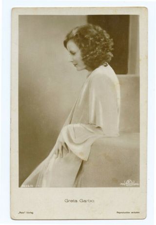 C 1930 Vintage Film Movie Star Greta Garbo German Photo Postcard