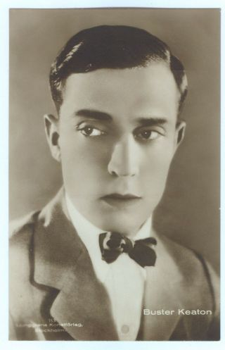 Movie Actor Comic Buster Keaton Vintage Swedish Photo Postcard