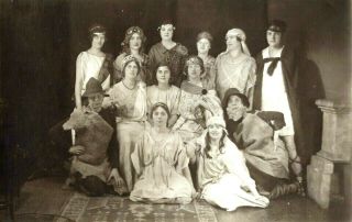 Vintage Rppc Pretty Edwardian Girls In Fancy Dress Costumes Real Photo Postcard