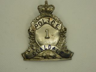 Very Rare Obsolete Antique Coaldale,  Alberta Hat Badge Canada
