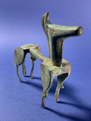 RARE Ancient Greek Bronze Geometric Horse Displaying Phallus - Circa 800 BCE 2