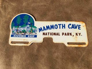 Old Mammoth Cave National Park Kentucky Souvenir Ad License Plate Topper