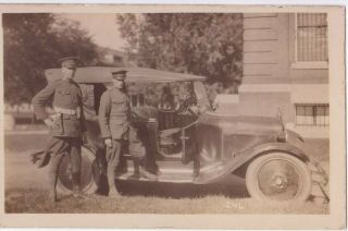 Vintage Photo Postcard Wwi Army Staff Car 1918 Dodge Touring 428003