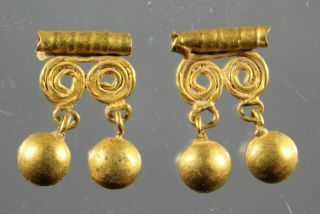 Amulets,  Coiled Decoration,  Balls,  Gold,  Hellenistic,  2nd - 1st Century Bc