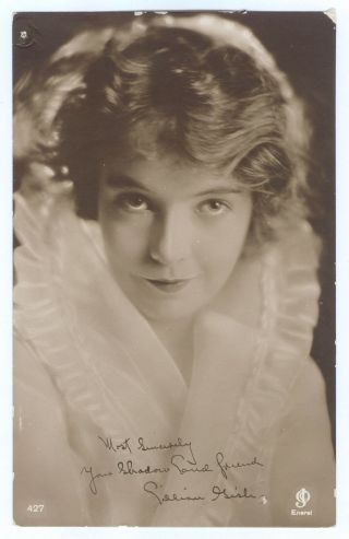 Movie Actress Lillian Gish Vintage Swedish Photo Postcard
