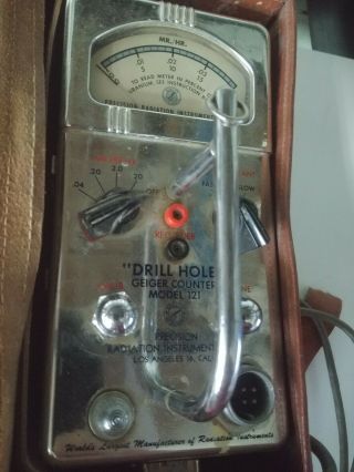 Vintage Precision Radiation Instruments Model 121 " Drill Hole " Geiger Counter