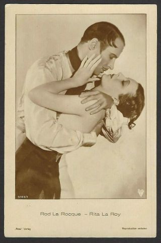 Rod La Rocque – Rita La Roy Vintage Real Photo Postcard
