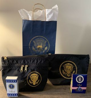 President Trump White House Rare Staff Toiletry Bag And Wristlet W/ Bonuses