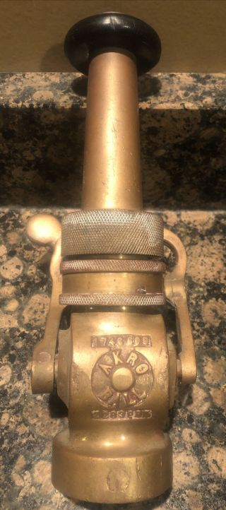 Akron Brass Akro Ball Vintage Brass Fire Nozzle 2
