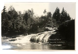 Vintage Swallow Falls—oakland Maryland Rppc Rare Vintage Photo Postcard