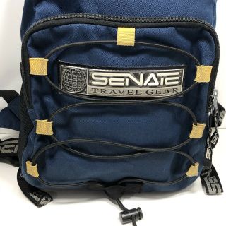 Vtg Senate Travel Gear Backpack Aggressive Inline Skating Blading Blue 17 
