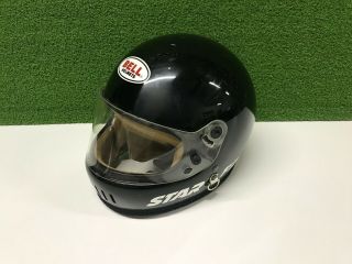 Rare Vintage Bell Star Fr Full Face Helmet Black Motorcycle Racing 7 3/8 Collect