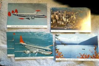 Vintage Postcards Northwest Orient Airlines Photos (t F)