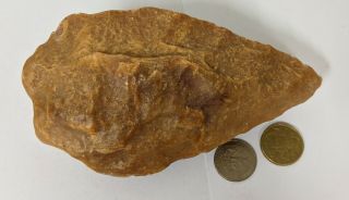 Paleolithic 300,  000 Year Old Homo Erectus Man Stone Hand Axe (l7717)